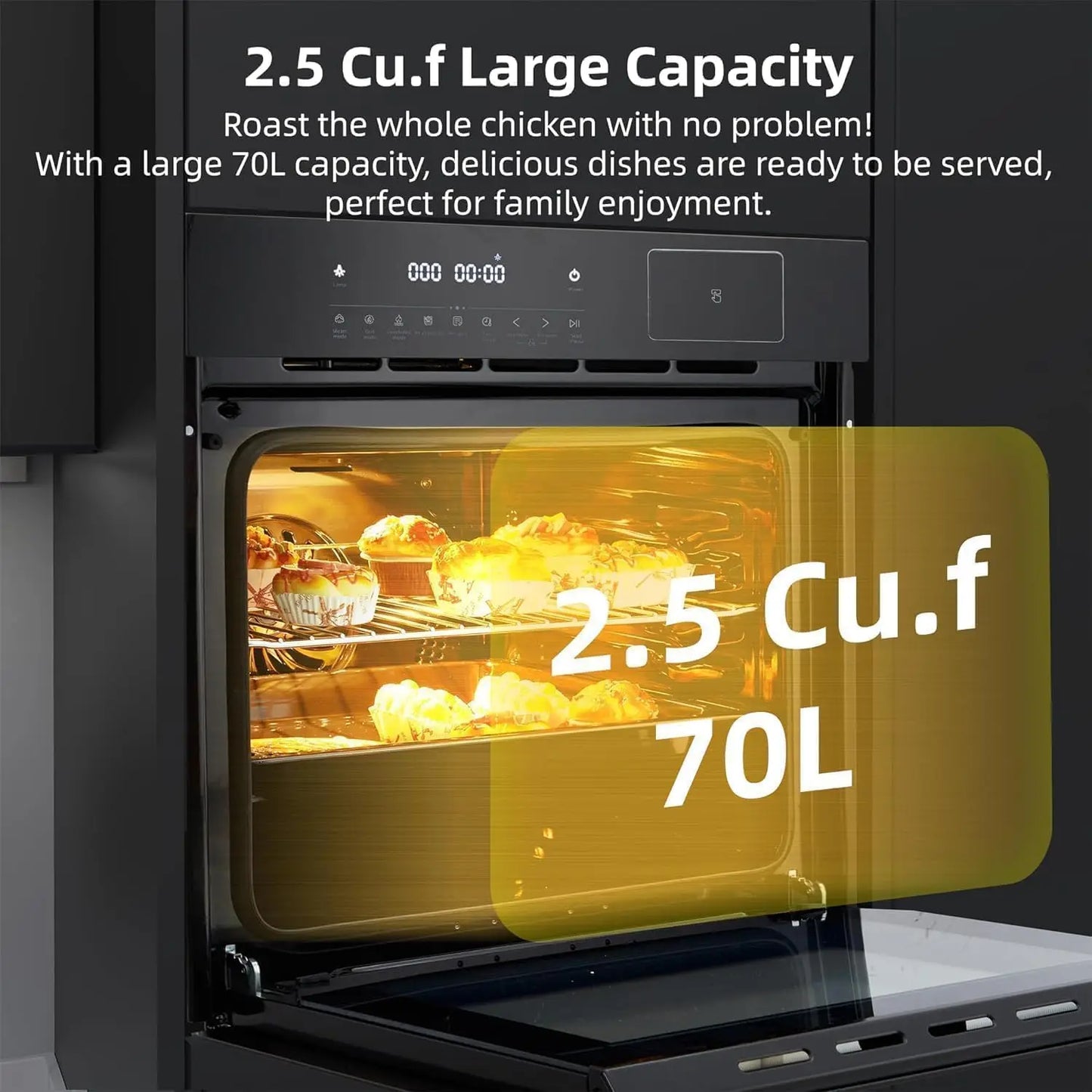 HiMISS Built-In Convection Wall Oven Electric 3000W