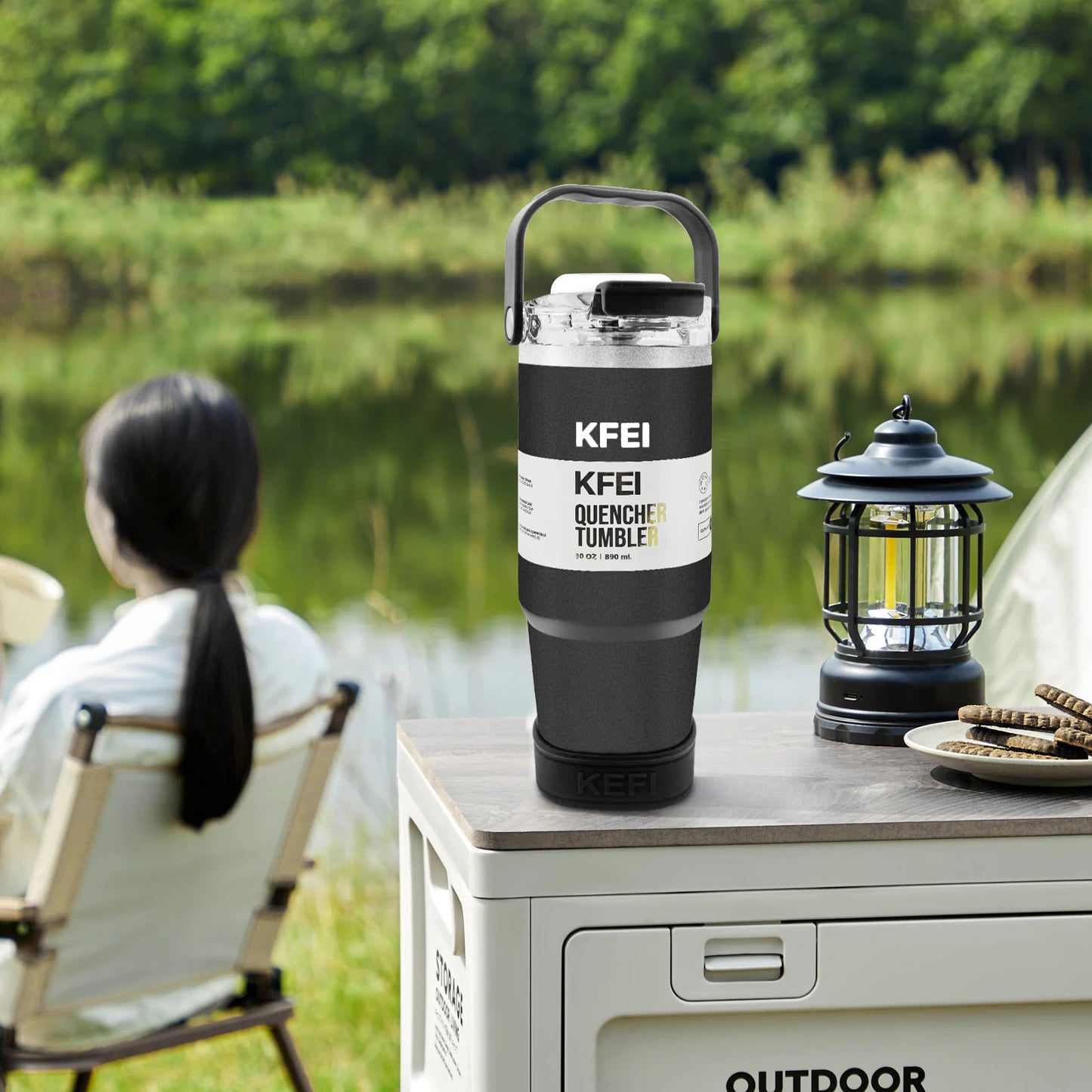 Insulated 30Oz Stainless Steel Tumbler With Lid And Straw