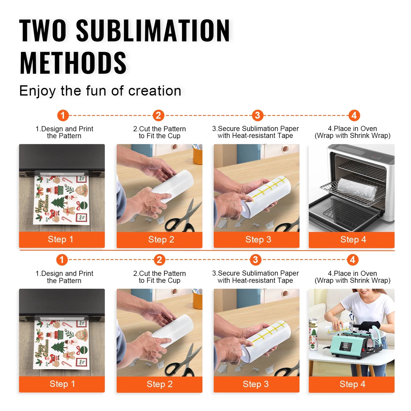 SucceBuy Sublimation Tumblers Stainless Steel Set For Heat Transfer