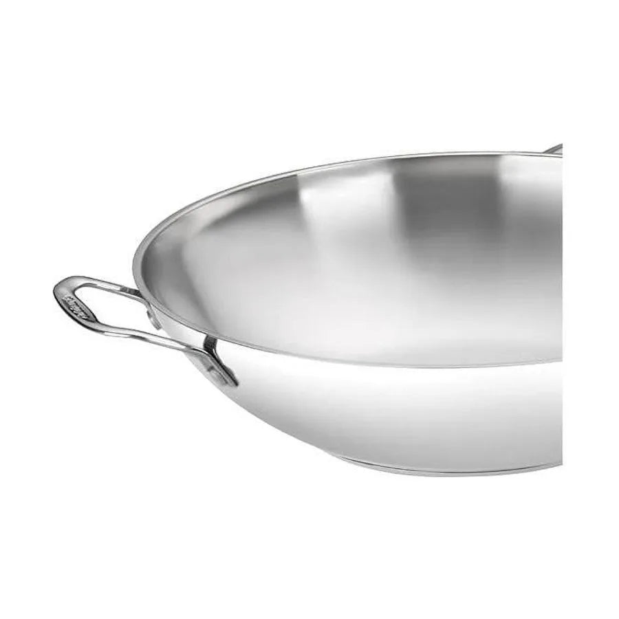Chef's Classic Stainless Steel Stir Fry Pan With Glass Cover
