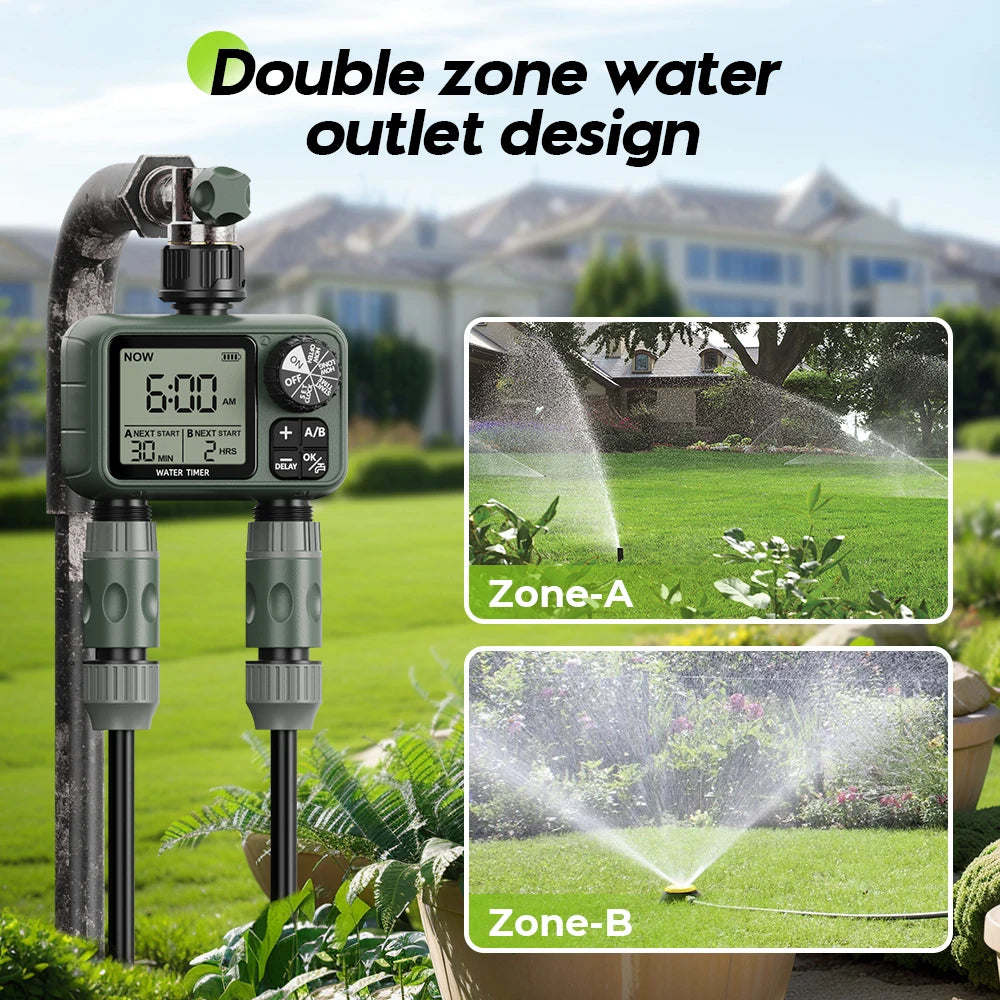 Eshico HCT-M26 2-Zone Garden Water Timer With Large LCD