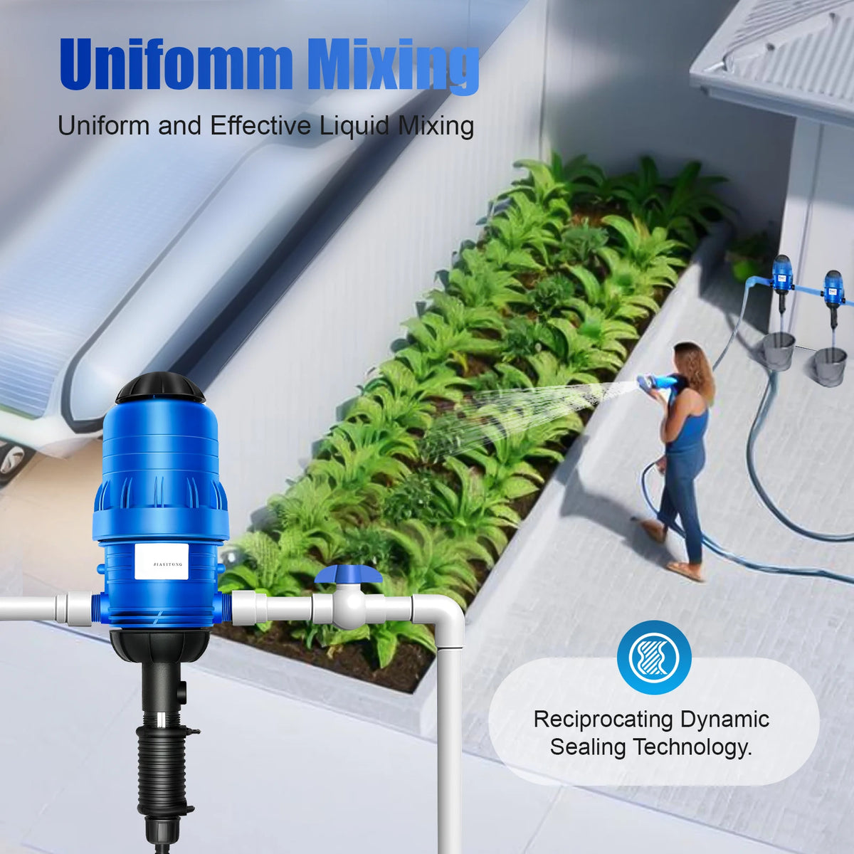 Water Powered Fertilizer Injector for Drip Irrigation System, Automatic Proportional Dispenser for Garden Farming, Agriculture
