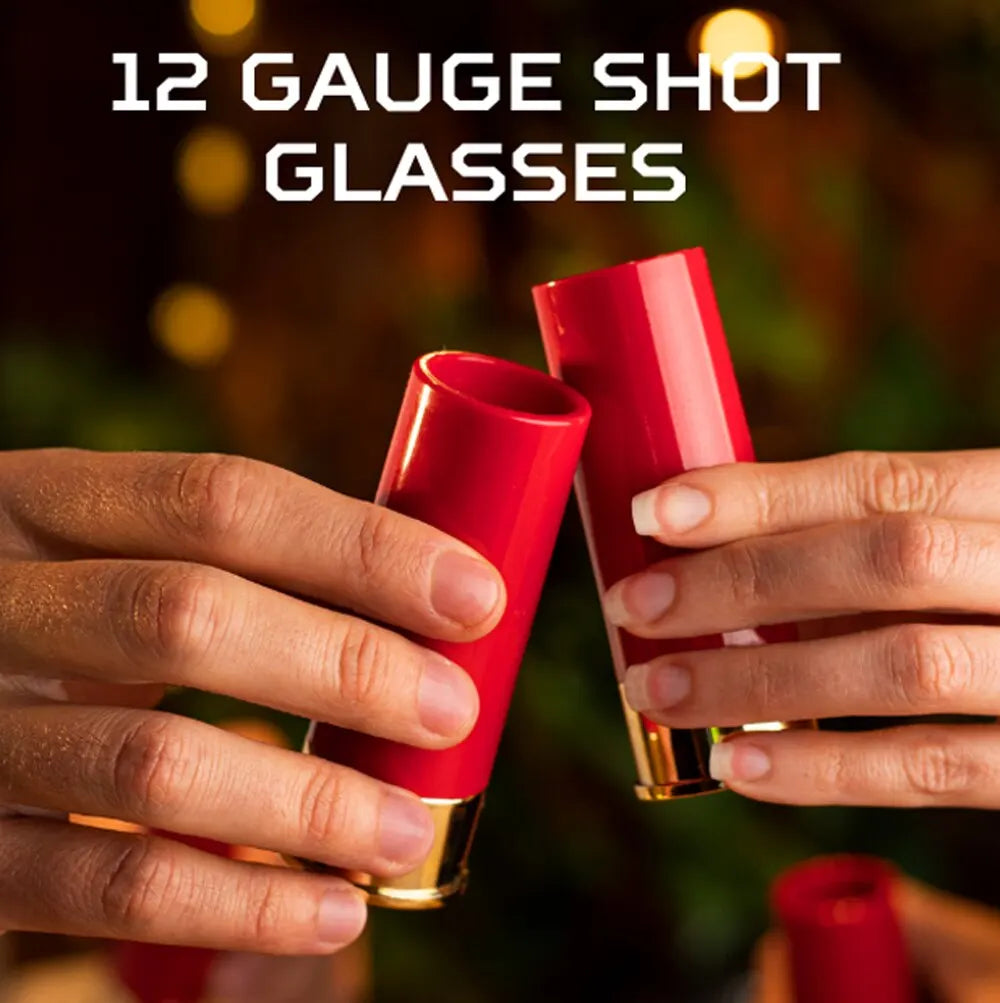 12 Gauge Shotgun Shell Shot Glass Set For Hunting Gift