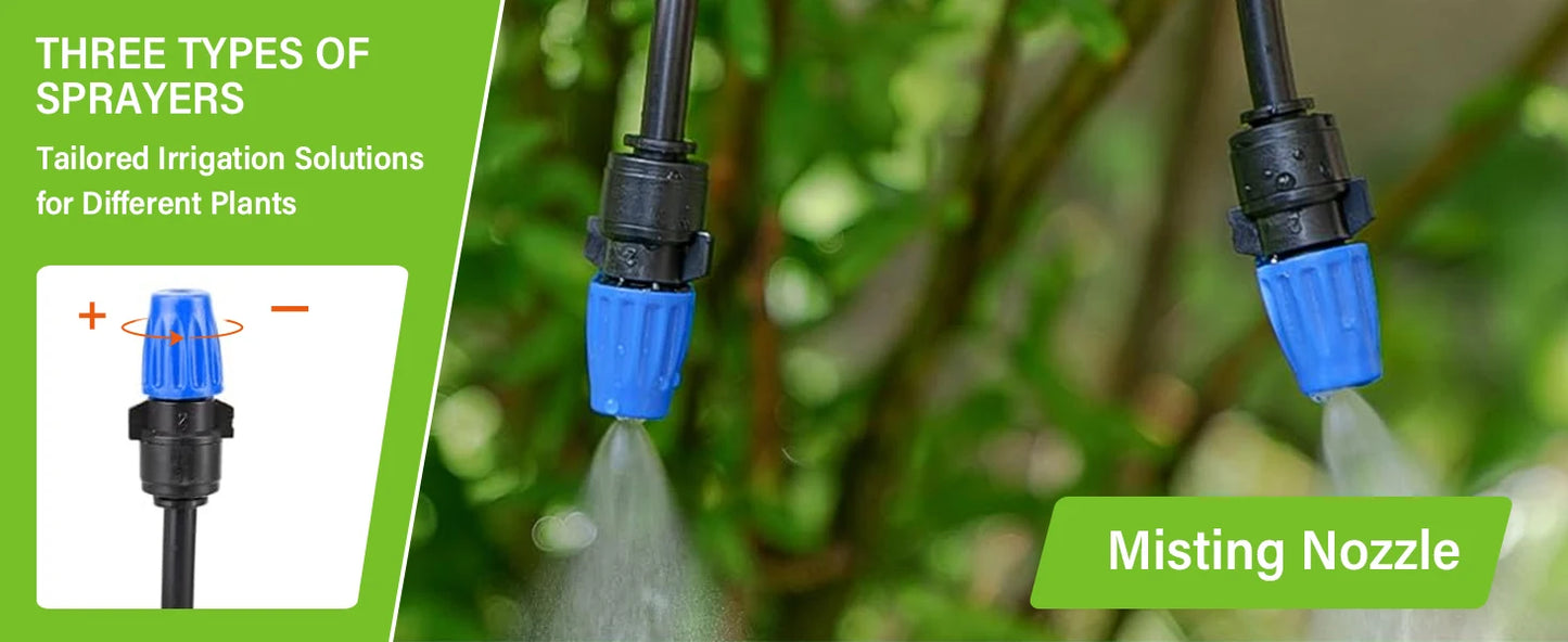 Drip Irrigation Kit for Garden Plants With Hose And Emitters