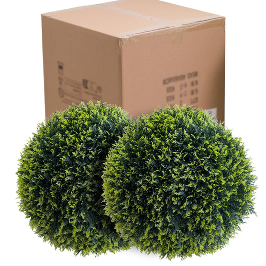 StudysetCN Artificial Outdoor Topiary Balls Set Of 2