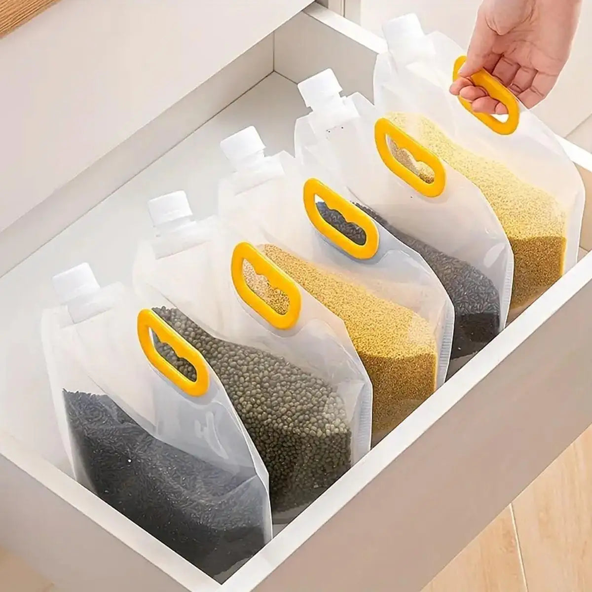 Pack Of 3 Food Grade Reusable Sealing Bags For Grain