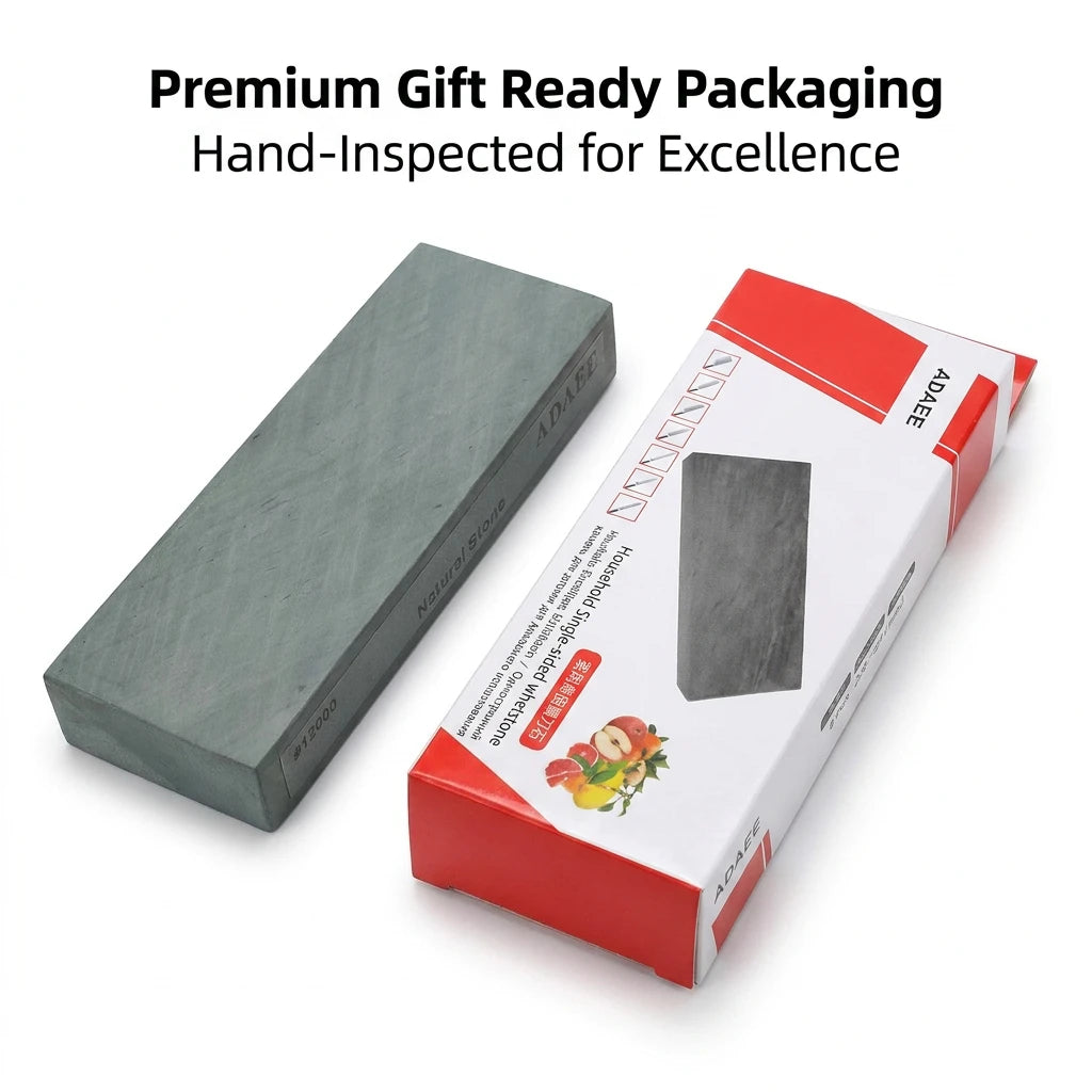 12000 Grit Natural Slate Whetstone Sharpening Stone 200x75x29mm Professional Knife Sharpener Mirror Polishing Stone for Razor