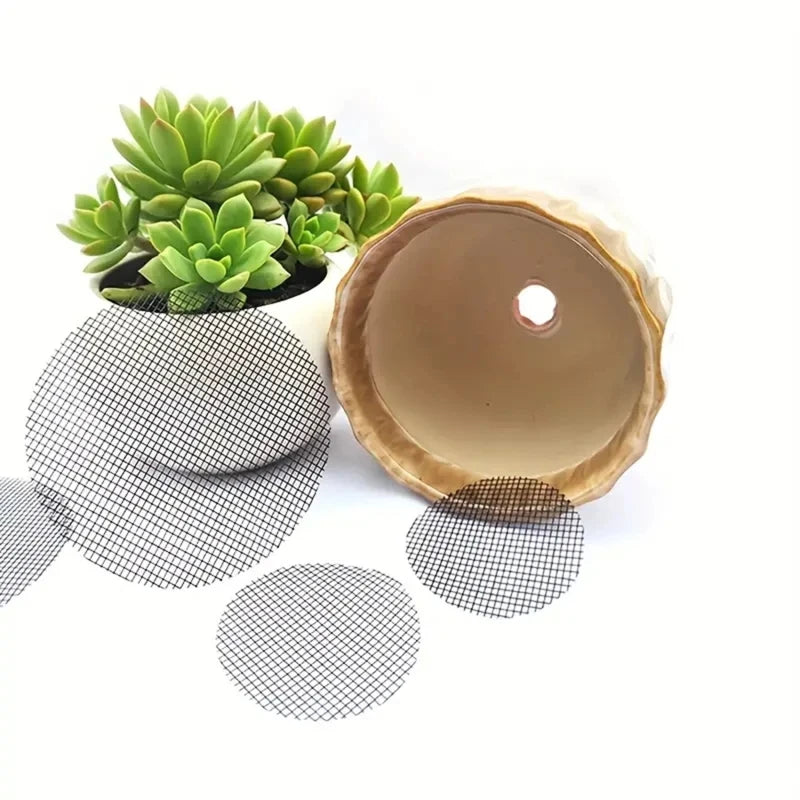 Pot Hole Mesh Pad Drainage Screen For Pot Bottom Soil Retention Bonsai