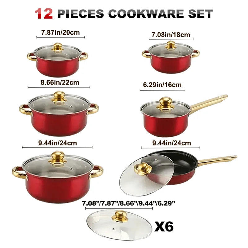 CS KOCH SYSTEME Nonstick Cookware Set Aluminum Pots And Pans