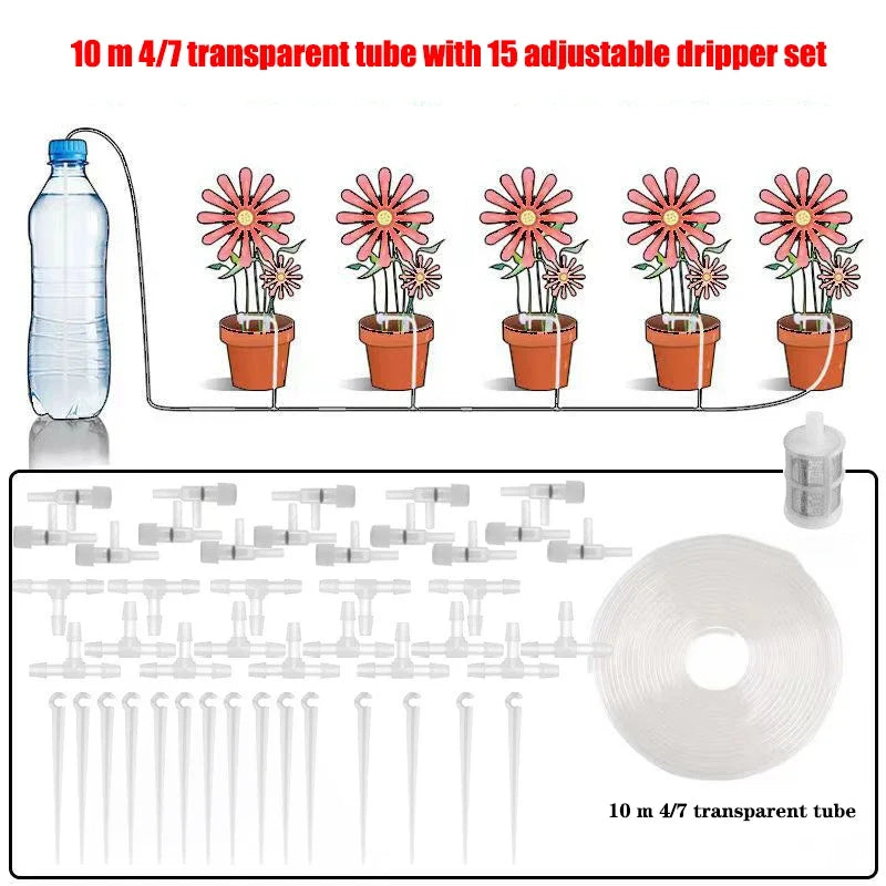 Drip Watering Kit With Regulating Valve Micro Dripper System