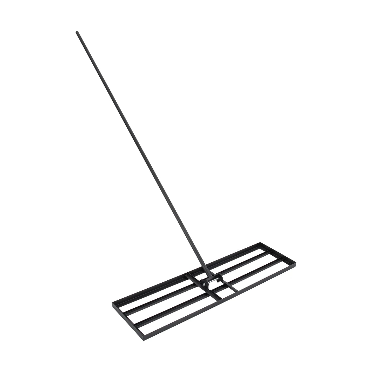 Steel Lawn Leveler Rake Adjustable Angle Leveling Tool Heavy Duty Ground Rake with 5.7ft Long Handle for Yard Garden Farm