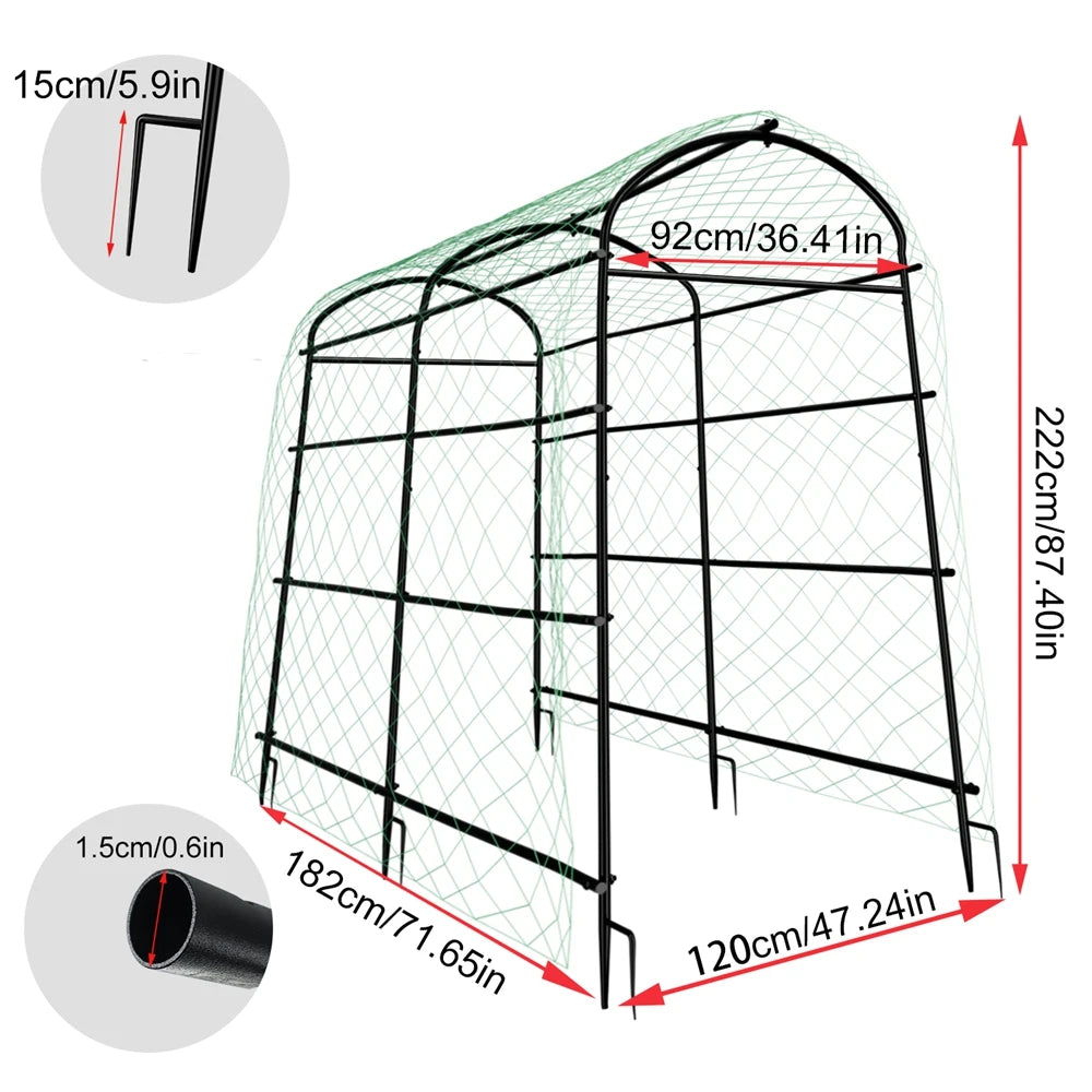 Wisfor U Shaped Metal Tall Garden Plant Trellis For Climbing