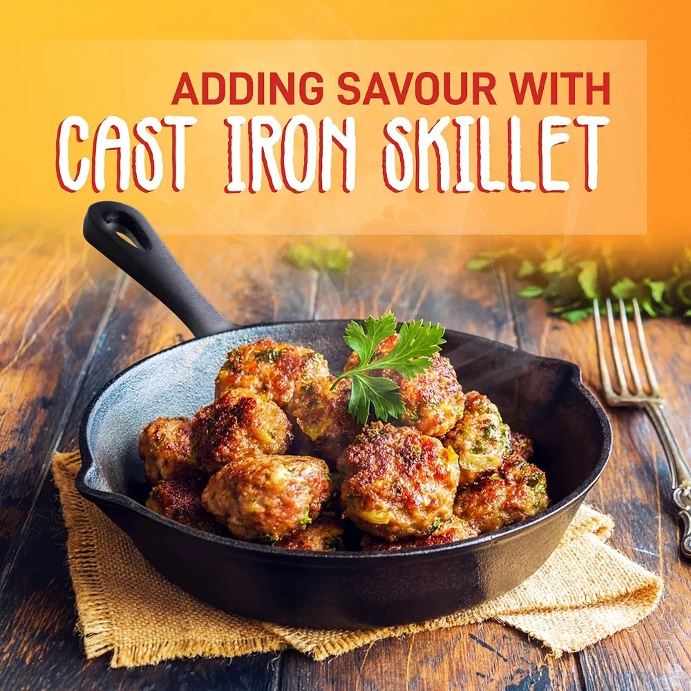 AEDG Three-Piece Cast Iron Skillet Set Preseasoned For Oven Grill Campfire