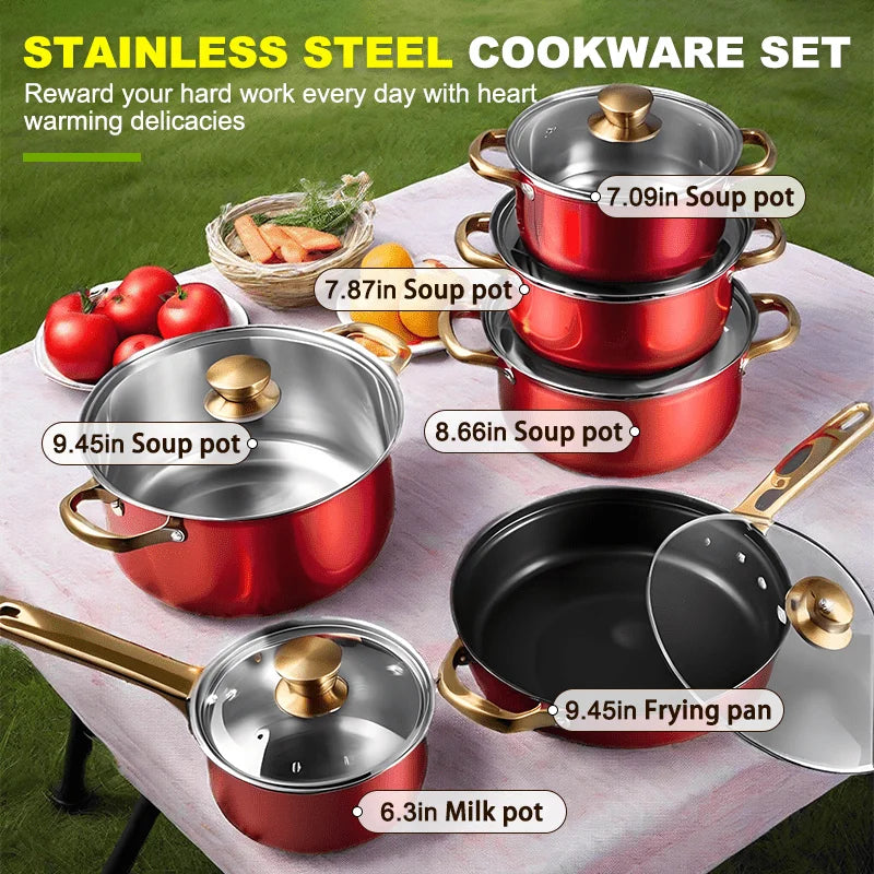 CS KOCH SYSTEME Nonstick Cookware Set Aluminum Pots And Pans