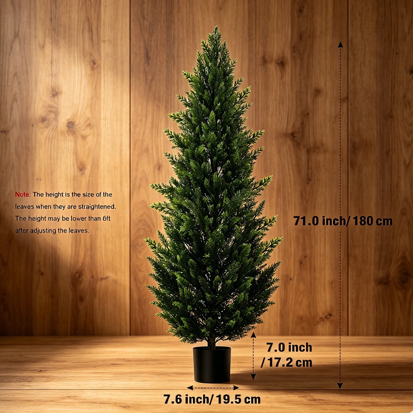 Artificial Cedar Topiary Trees 2/3/4/5/6FT Tall, 1PC/2PCS Faux Pine Cypress Shrubs, Lifelike Fake Plants for Indoor Outdoor Front Porch Home Decor, Christmas Holiday Decoration