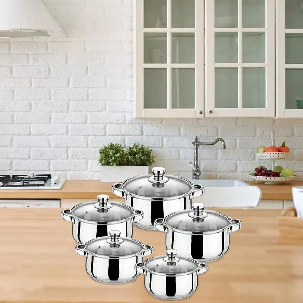 Stainless Steel Cookware Set Cute Nordic Nonstick Cookware Set Pink Stainless Steel With Gold Handles 18 Pcs Set Nonstick Coating For Gas Electric Induction Stove Home Kitchen Cooking