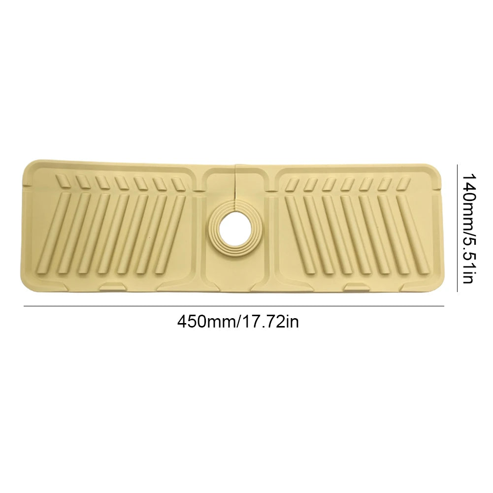 Silicone Faucet Mat Multifunction Kitchen Countertop Draining Board Drying Pad Non-slip Sink Splash Pad Kitchen Accessories