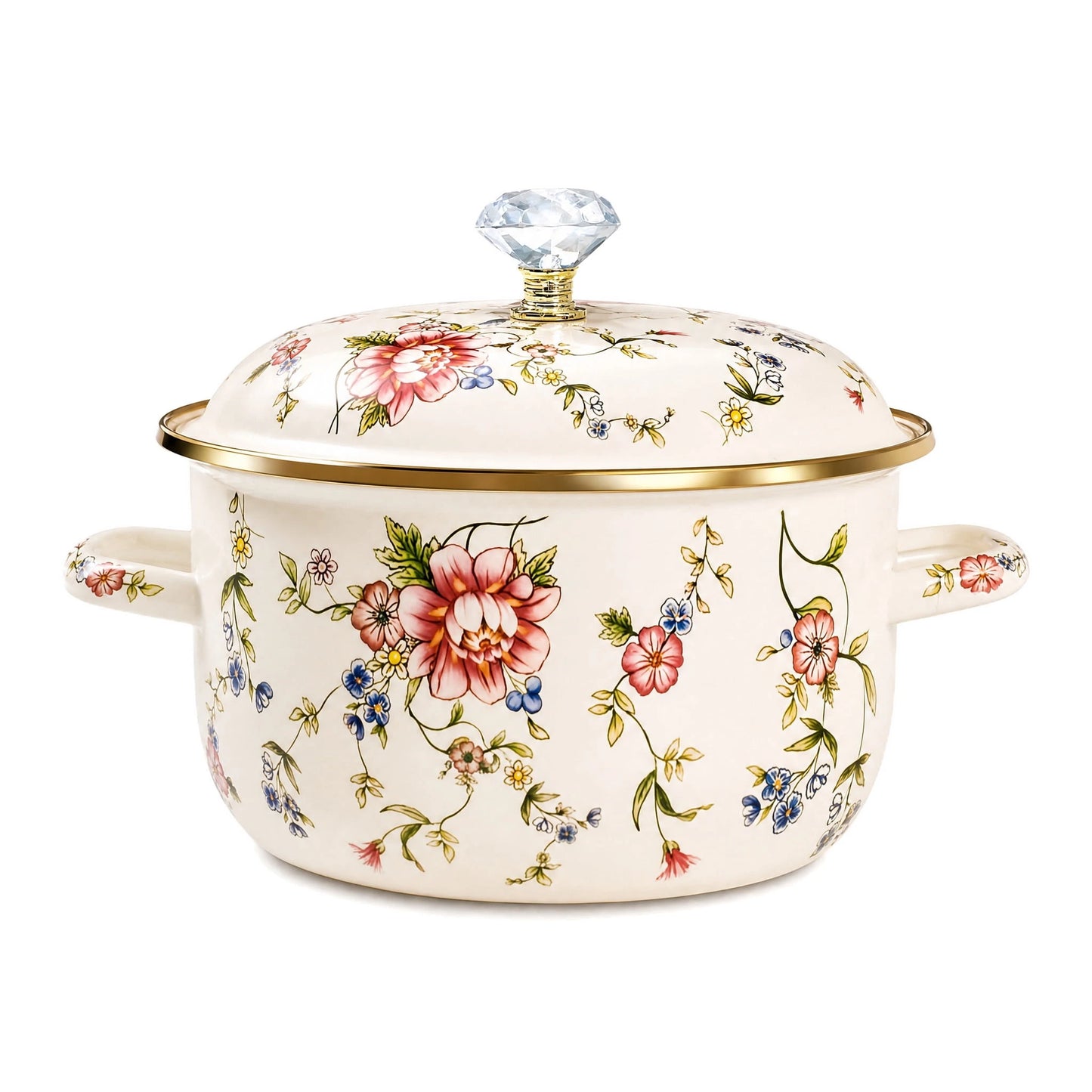 Enamel Pot With Lid For All Stovetops Durable Kitchenware