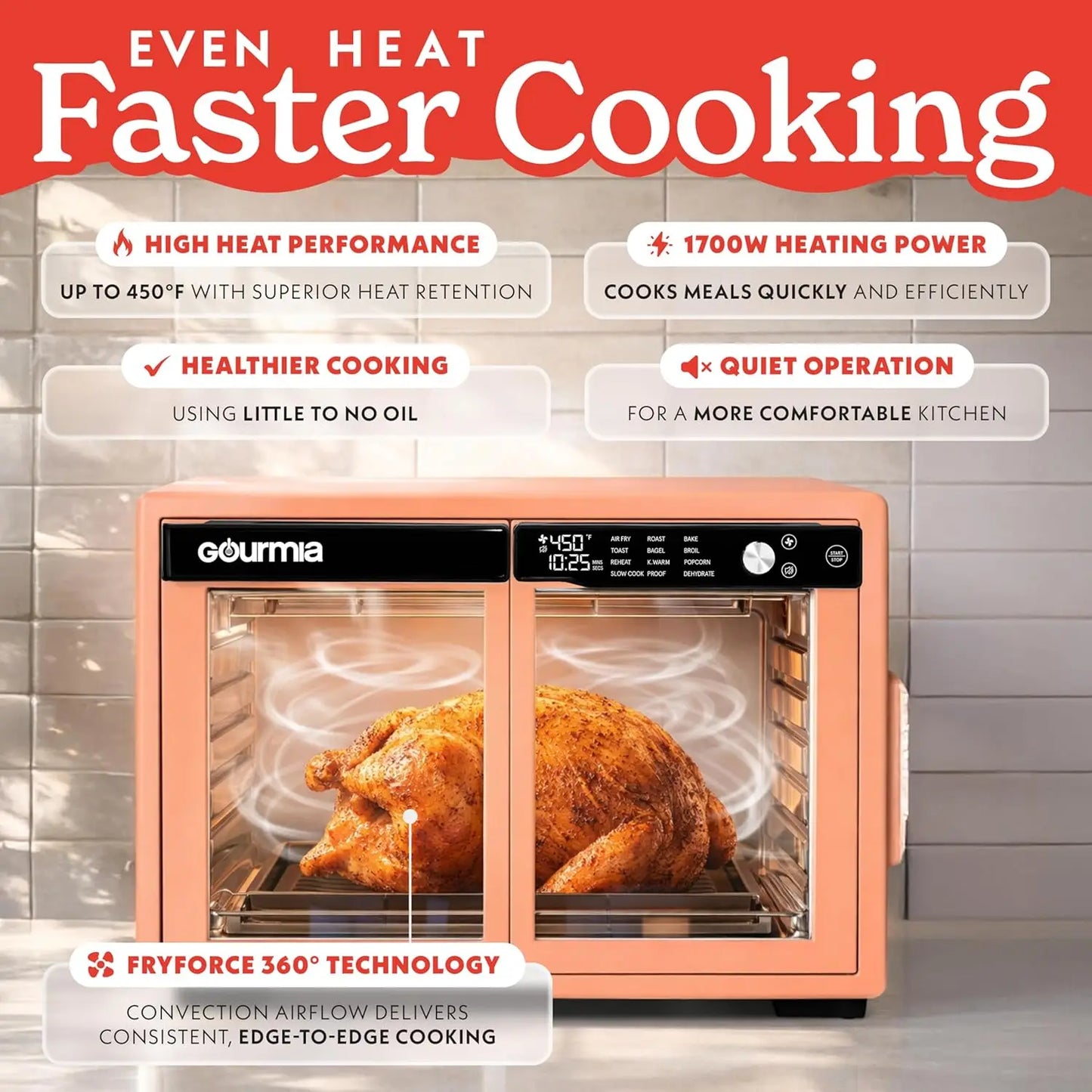 French Door Air Fryer Oven With FryForce 360 Digital Display