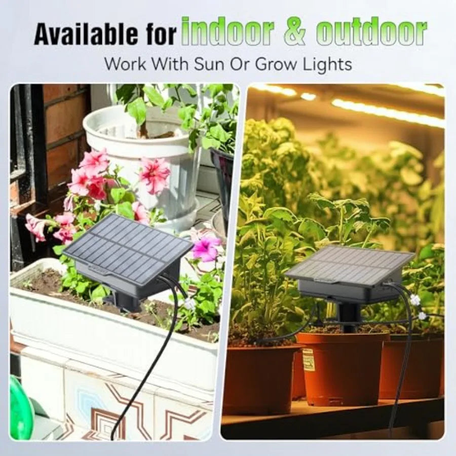 Easy-Setup Solar Drip Irrigation System for Indoor Outdoor Plants