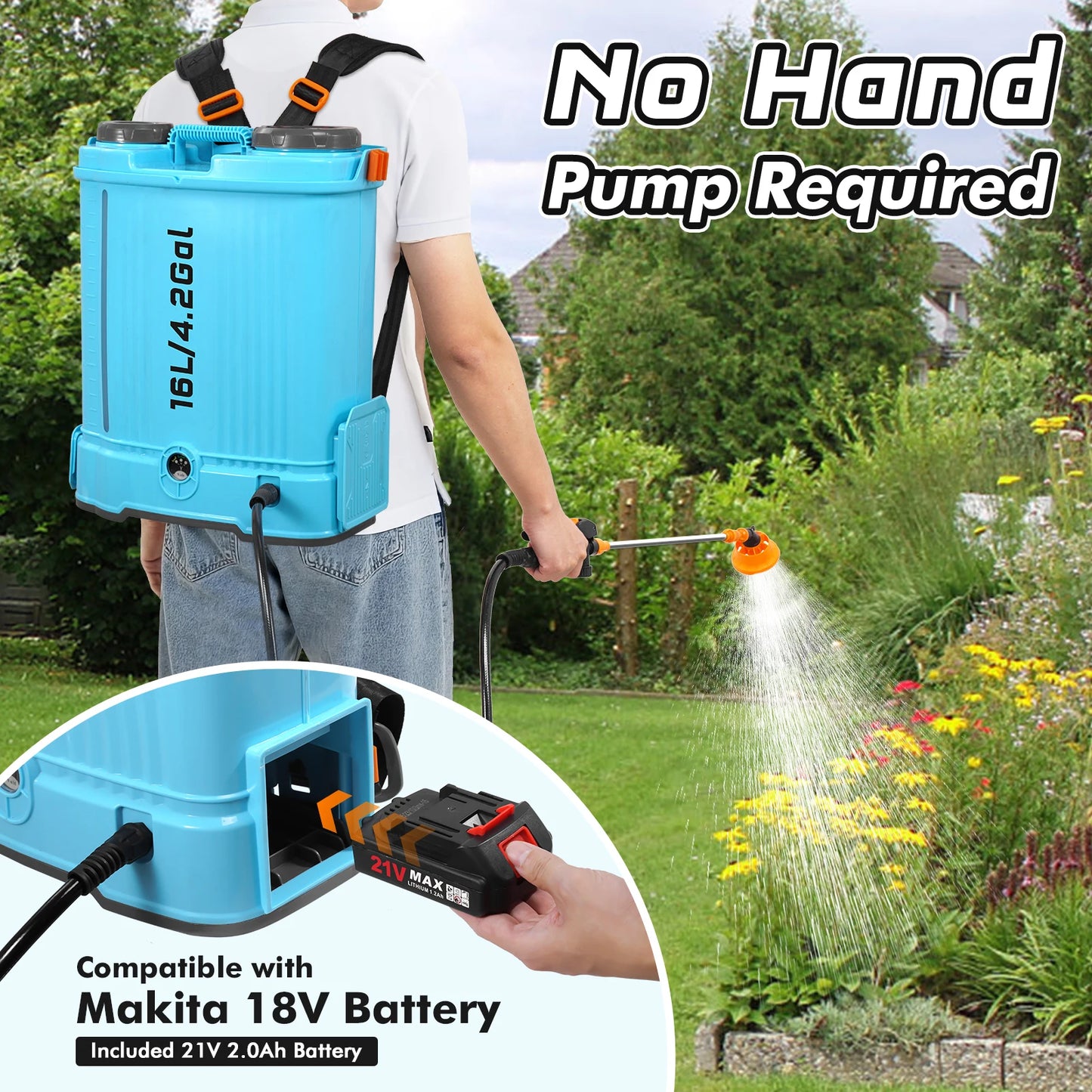 16L/20L Agricultural Electric Garden Backpack Sprayer Rechargeable High Powerful Motor Pesticide Sprayer Garden Irrigation Sprayer