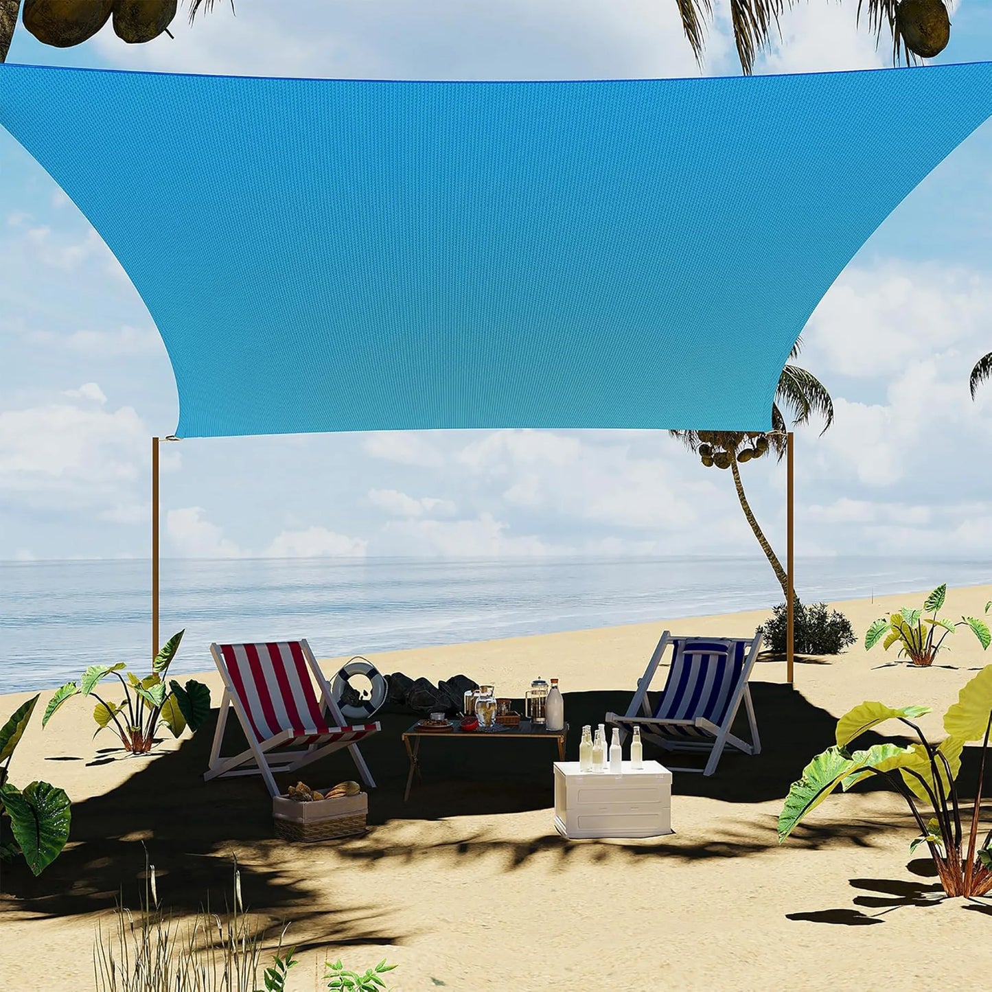 HiMISS Rectangle Sun Shade Sail UV Block Outdoor Canopy