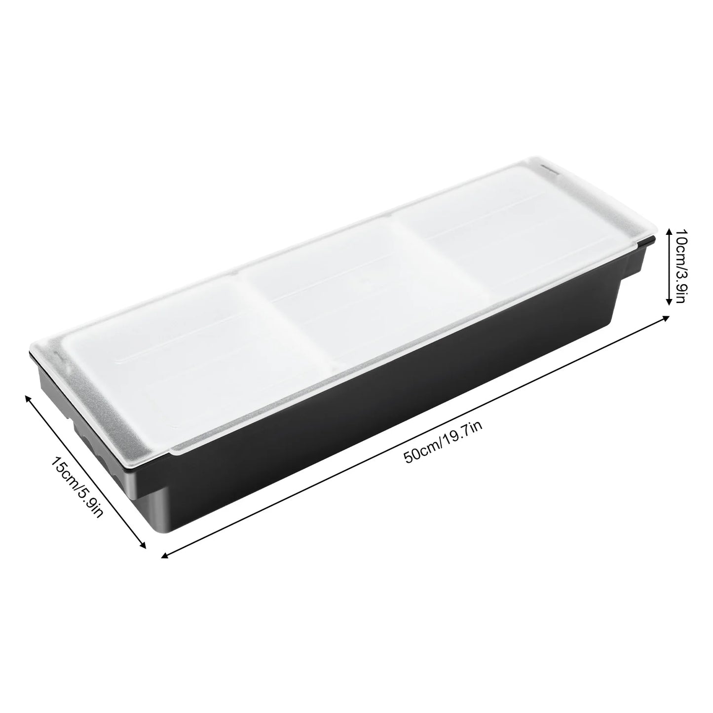 ABS PP5 Plastic Fruit Storage Box with Removable Compartments Ice Tray Bottom Leakproof Cool Condiment Organizer