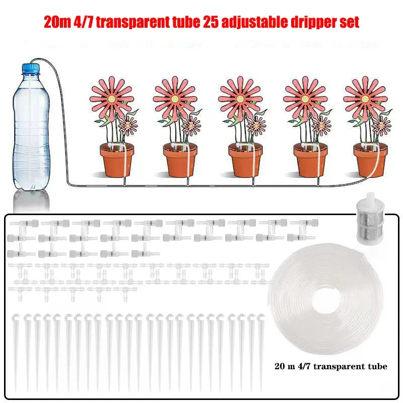 Drip Watering Kit With Regulating Valve Micro Dripper System