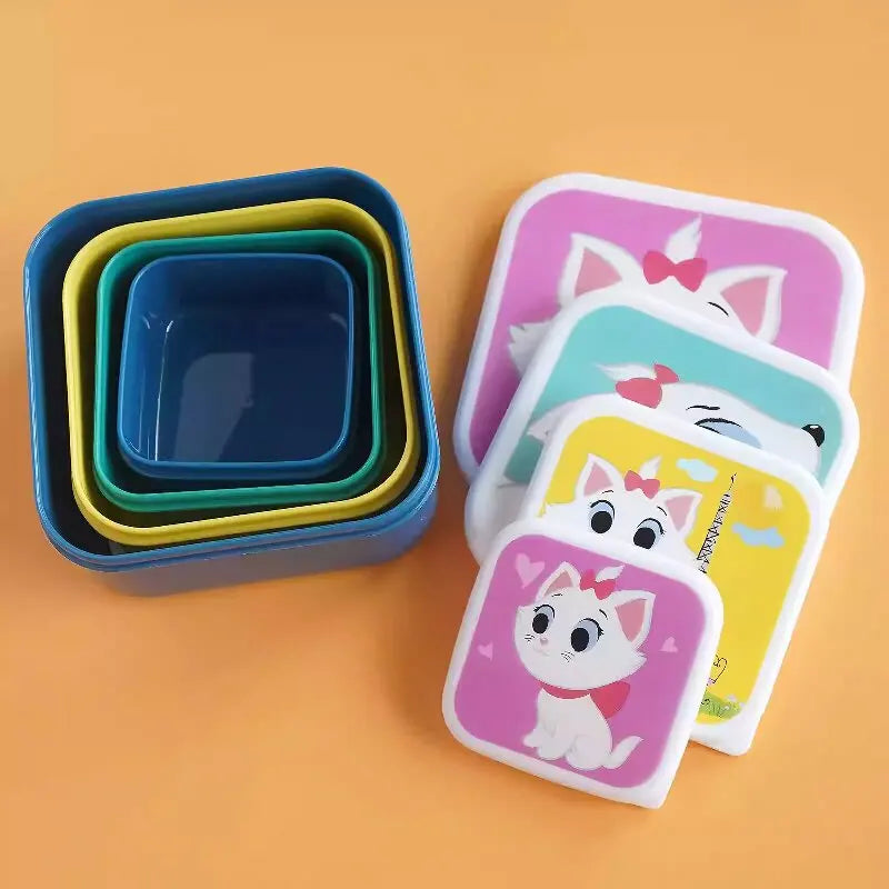 Cute Cartoon Animal Pattern Bento Box For Kids Portable Lunch