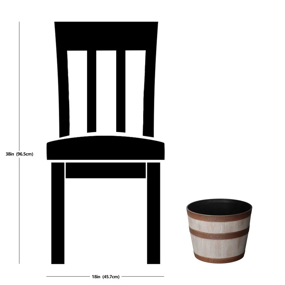 Whiskey Barrel Planter Outdoor Resin Garden Container