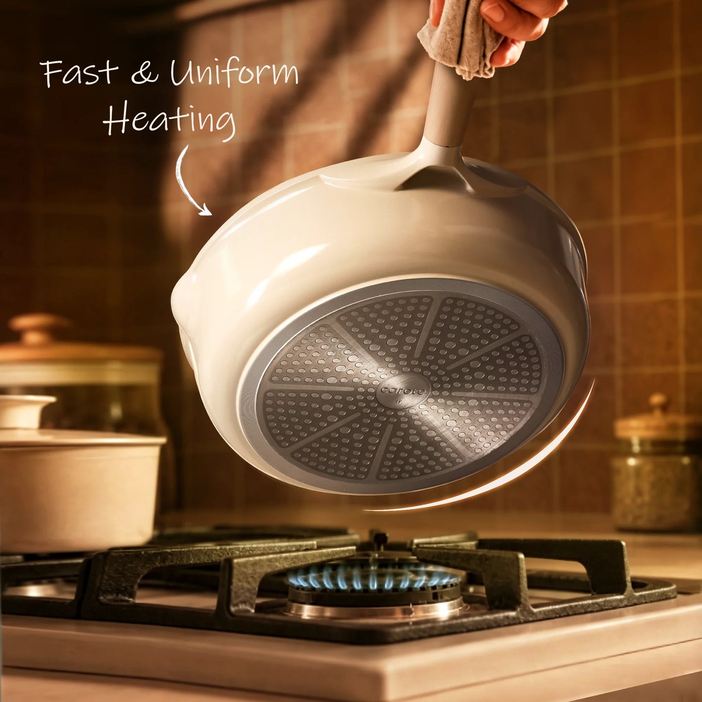 Ceramic Nonstick Frying Pan Skillet With Lid Induction Compatible