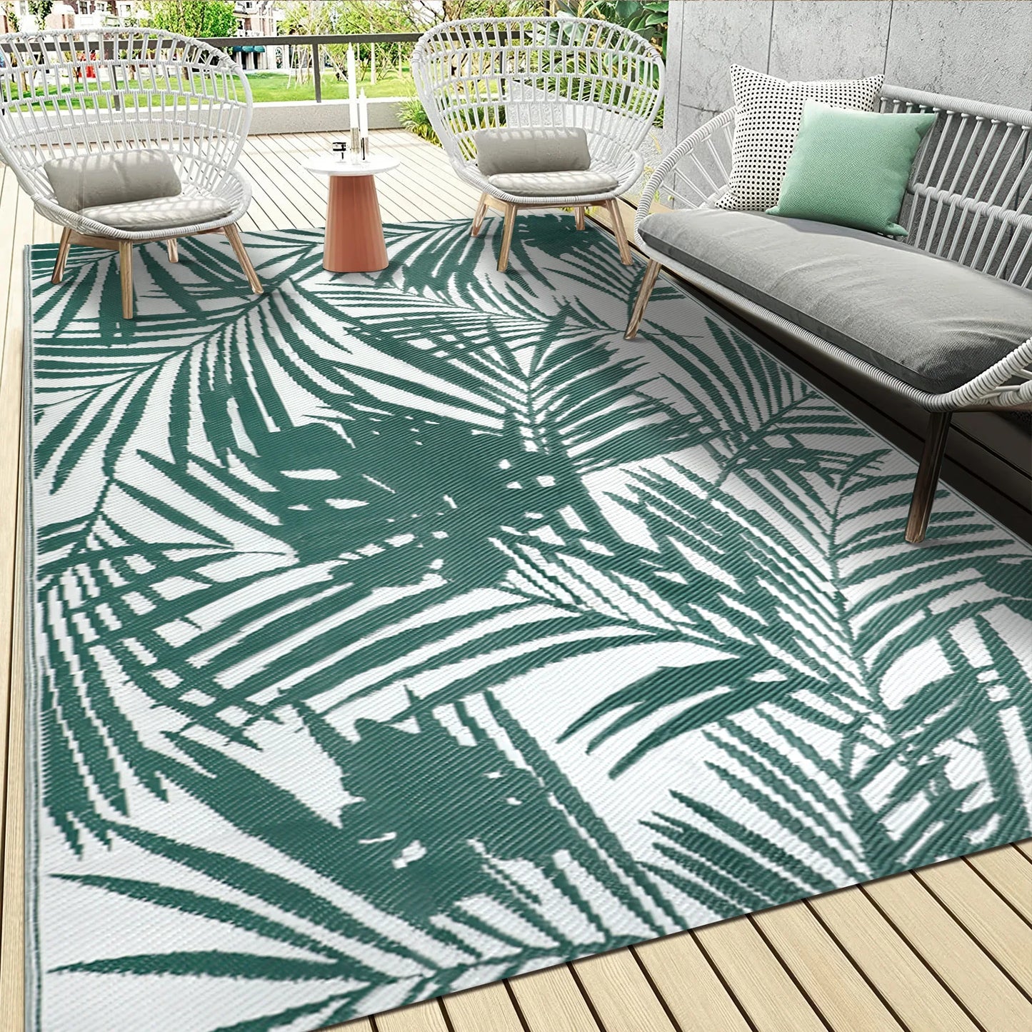 Outdoor Rugs Waterproof Reversible Patio Mat For Family Camp RV