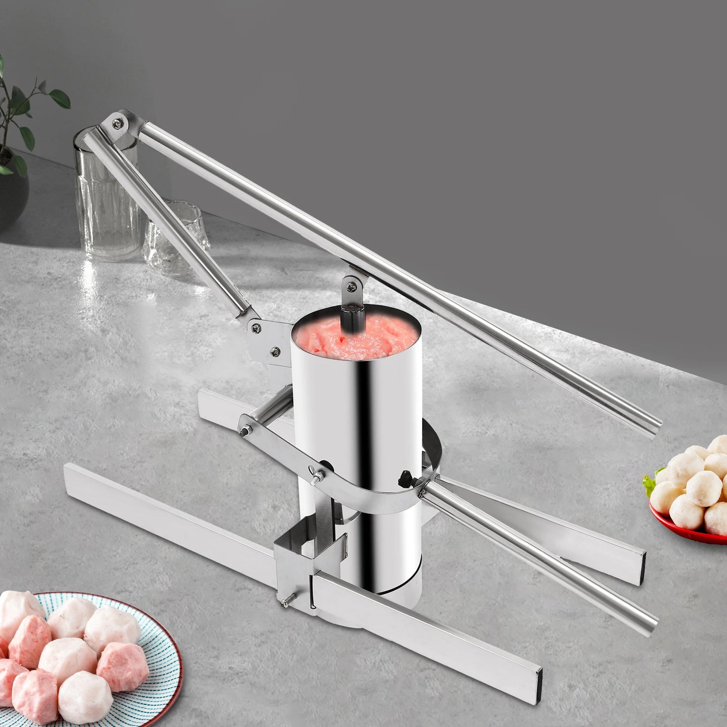 Rice-Meat Dumplings Processing and Forming Machine, Commercial Household Manual Stainless Steel Rice-Meat Dumplings Machine