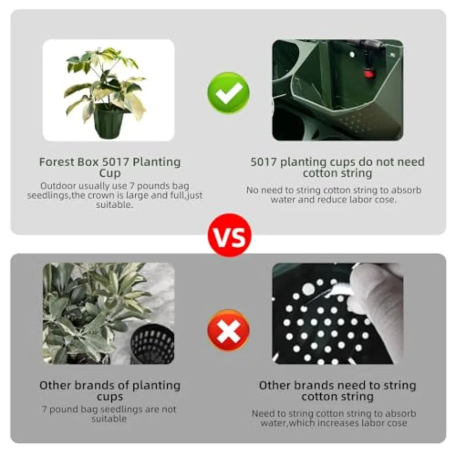 Vertical Garden Planter For Indoor Plants: Self-Watering Wall-Mounted System With 36 Pots, Plastic Material, Black Color, Integ