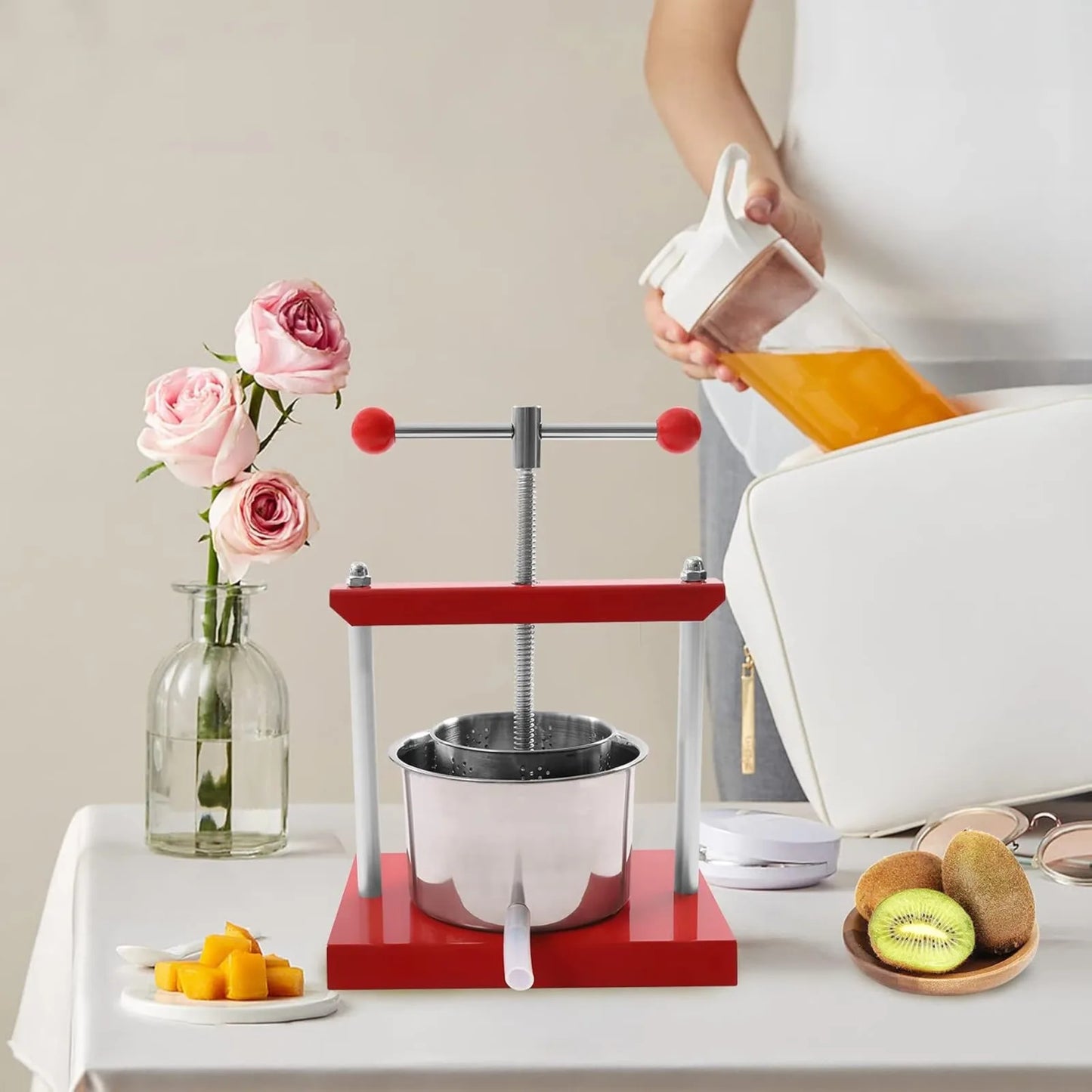 Bymaocar Stainless Steel Manual Press For Juices And Wine