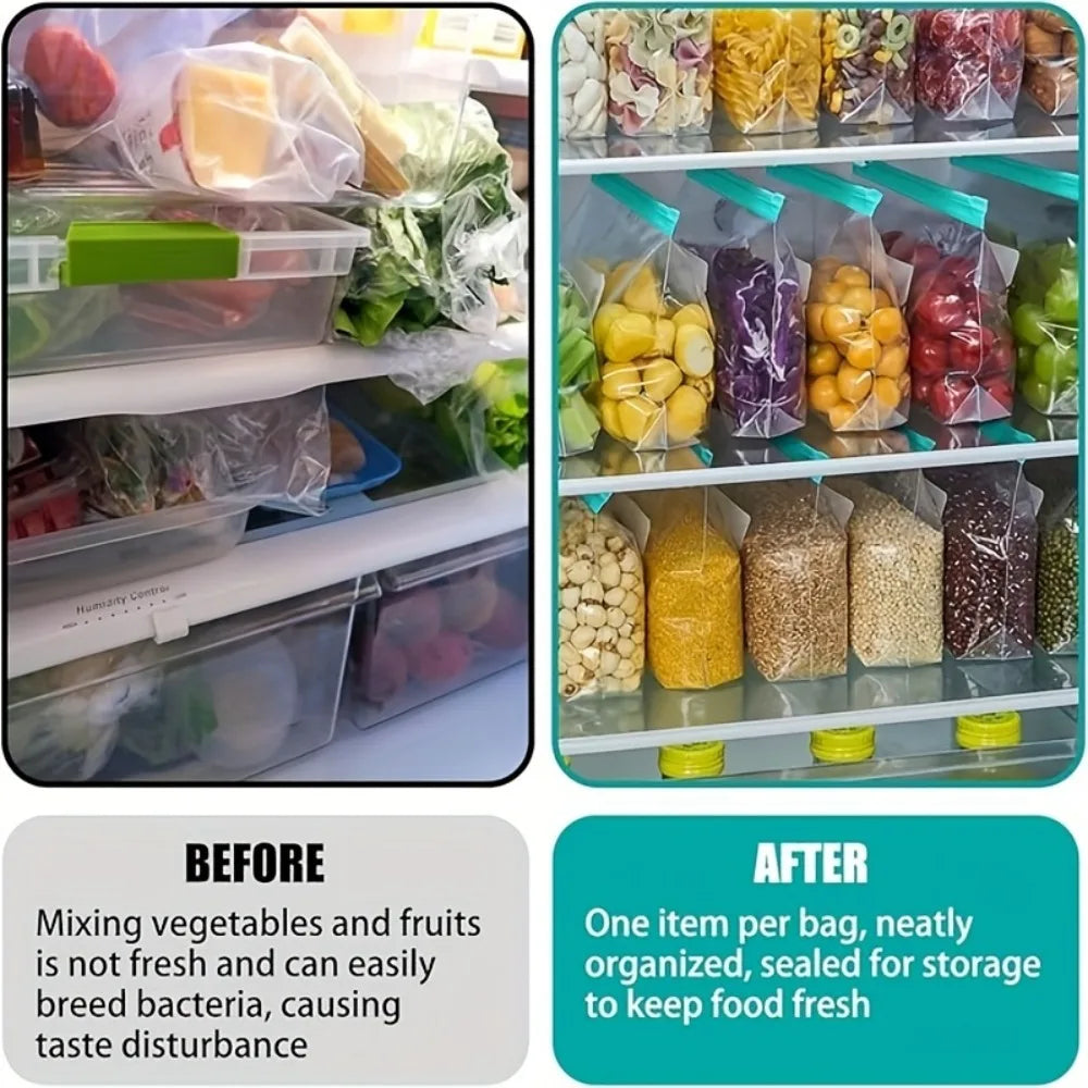 Reusable Food Storage Bags Stand Up, 60 Pack Leakproof Freezer Bags,  Gallon Bags, Reusable Plastic Snack Bags, Lunch Sandwich Bags for Home & Travel