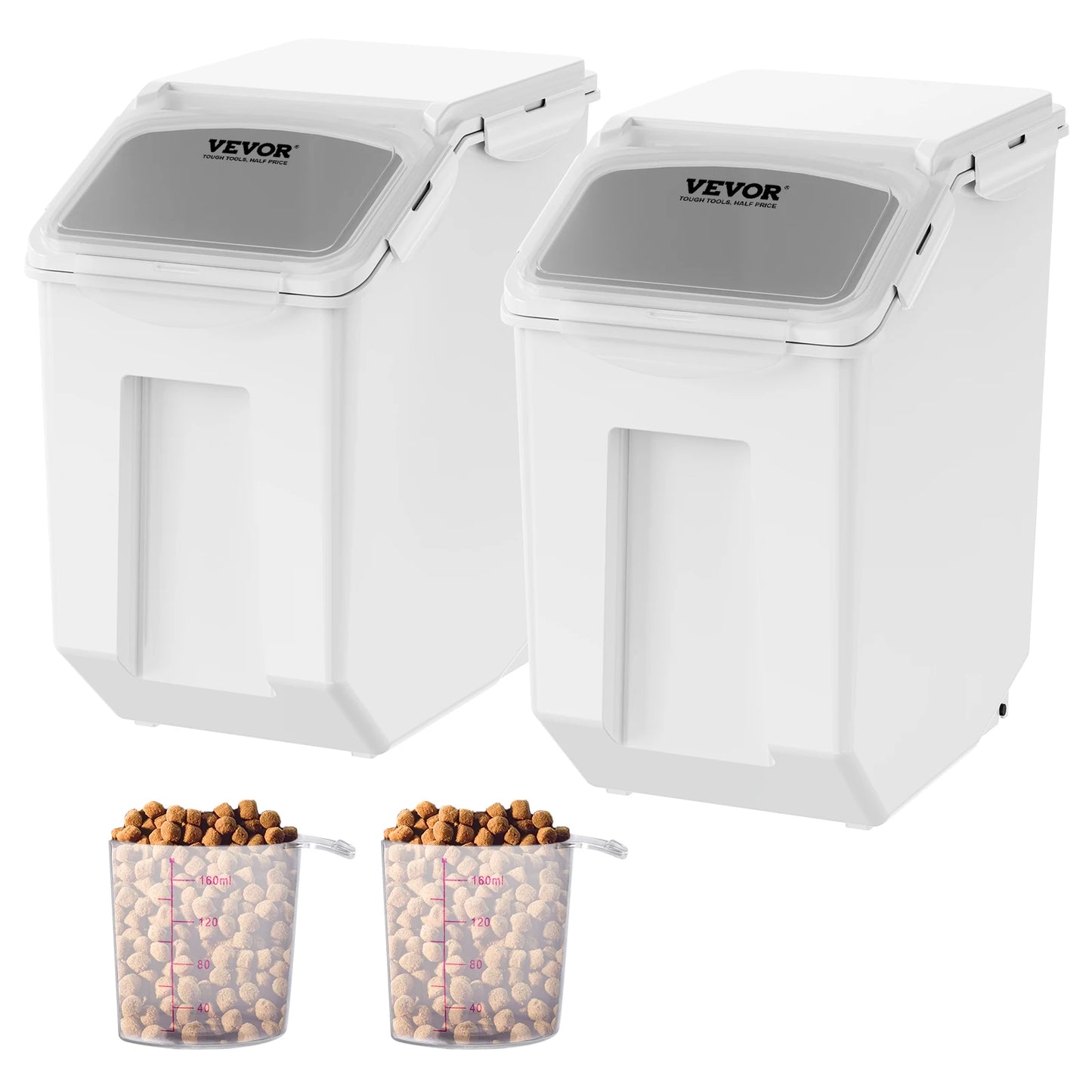 SucceBuy Ingredient Storage Bin With Airtight Lid And Measuring Cups