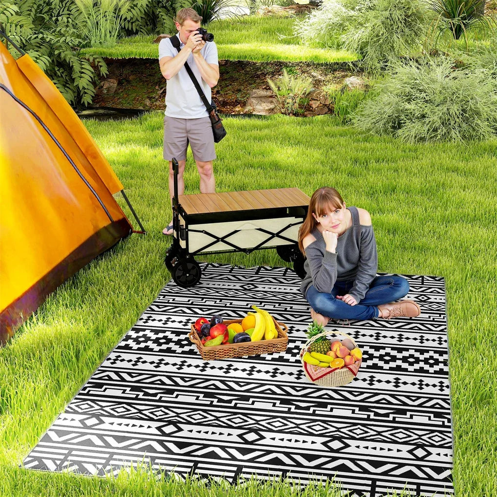 Waterproof Outdoor Rug For Camping Patio Deck And RV Use