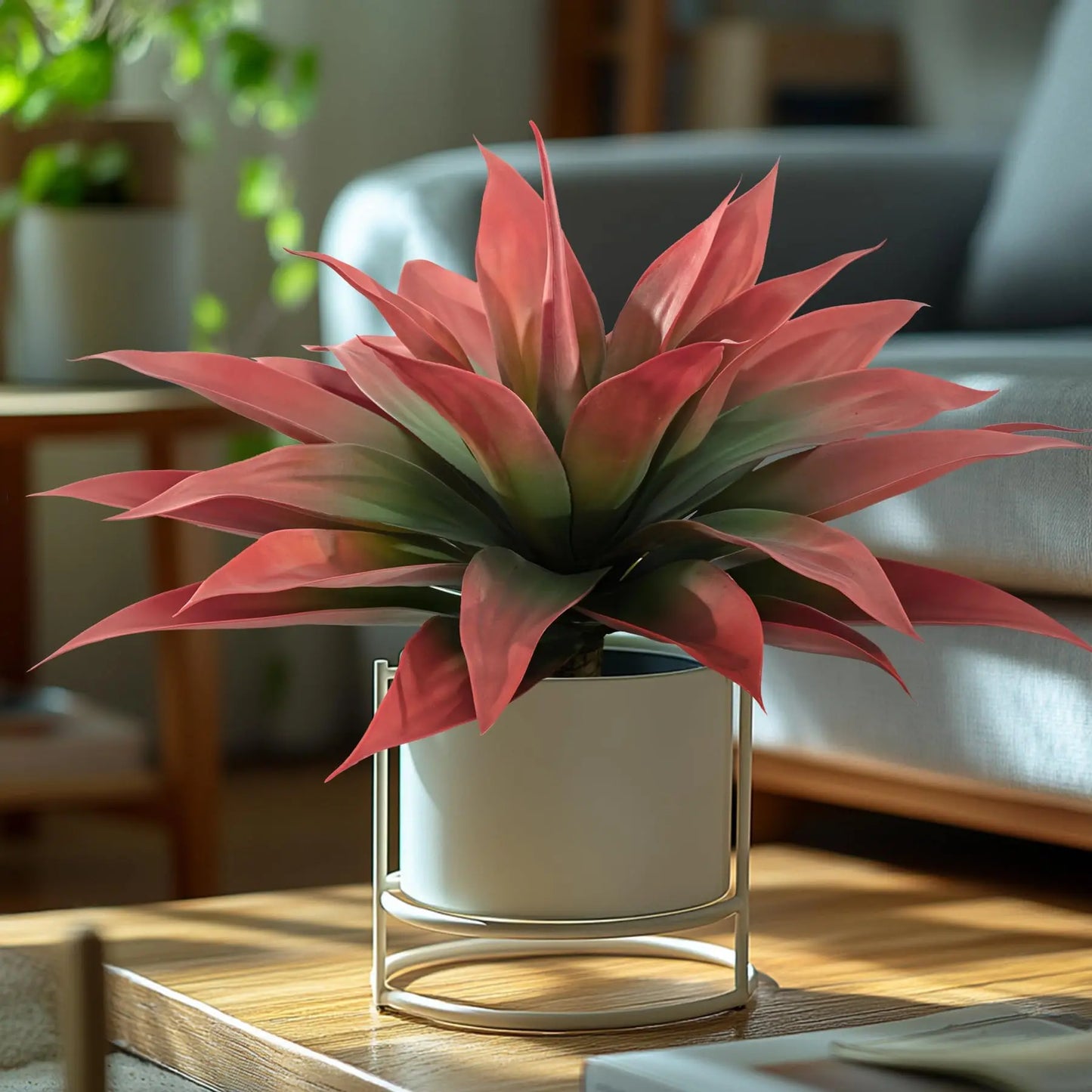 HiMISSCN Artificial Agave Succulent Plants For Indoor Outdoor Decor