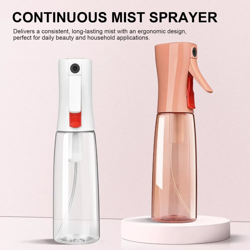 Continuous Spray Bottle for Hair – Fine Mist Water Mister, Empty Spray Bottles, Recycled Hair Misting Sprayer for Styling, Cleaning, Plants, Barbers, Salons & More – 2pk 6.1 OZ
