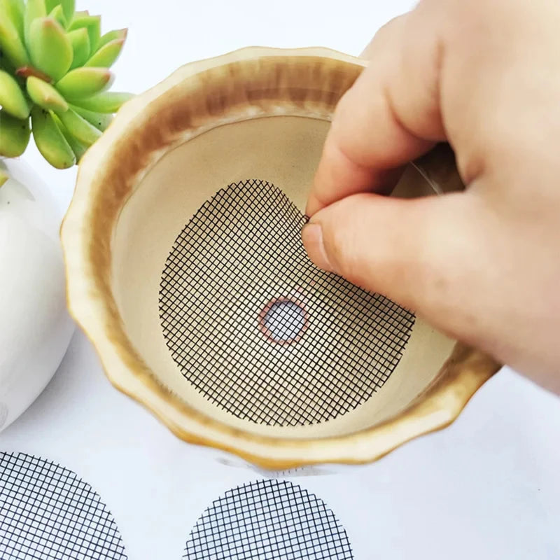 Pot Hole Mesh Pad Drainage Screen For Pot Bottom Soil Retention Bonsai