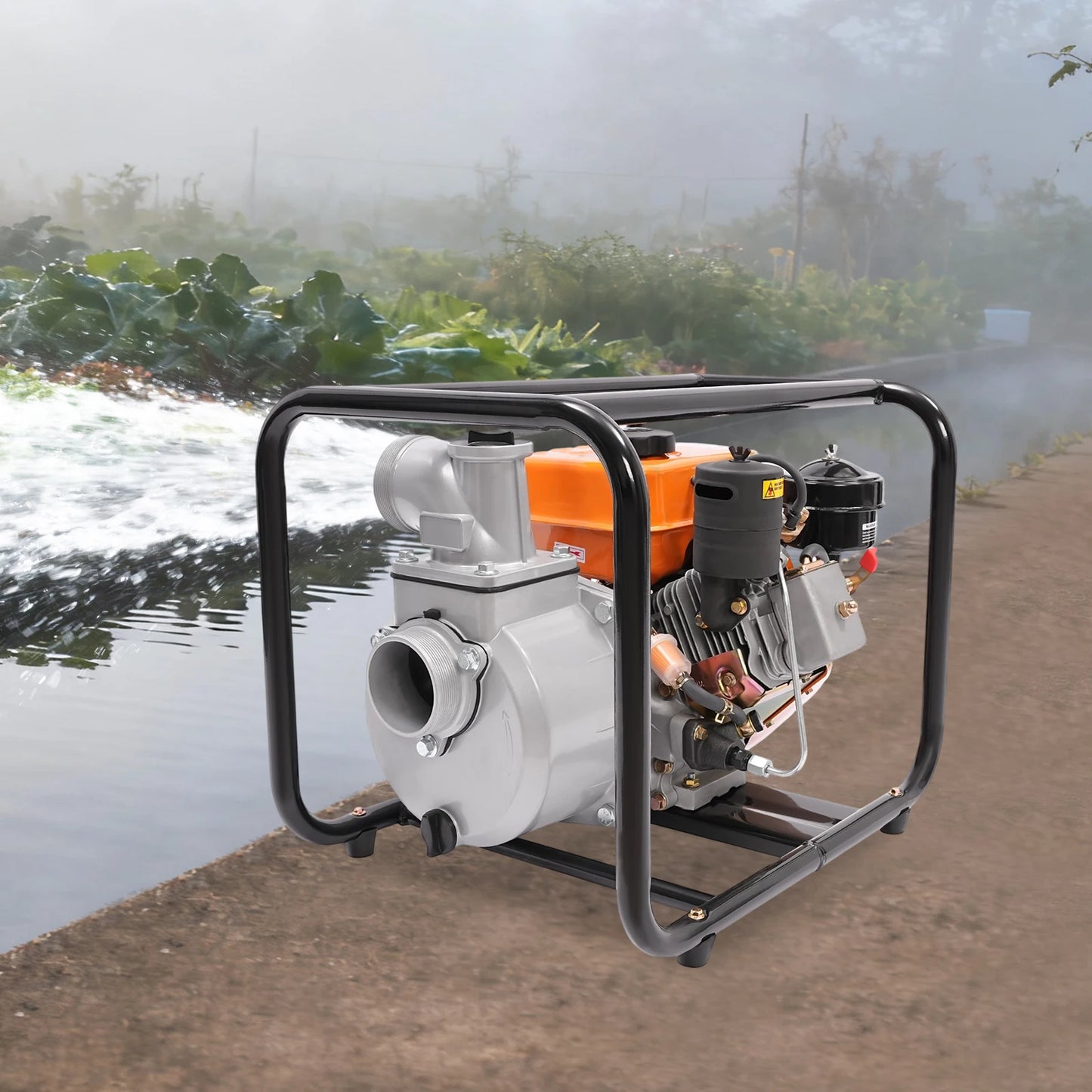 4-Strok Water Pump Diesel Water Transfer Pump with 4L Fuel Tank Diesel Water Pump Water Lifting & Drainage Equipment for Farm Garden Irrigation4-Strok Water Pump Diesel Water Transfer Pump with 4L Fuel Tank Diesel Water Pump