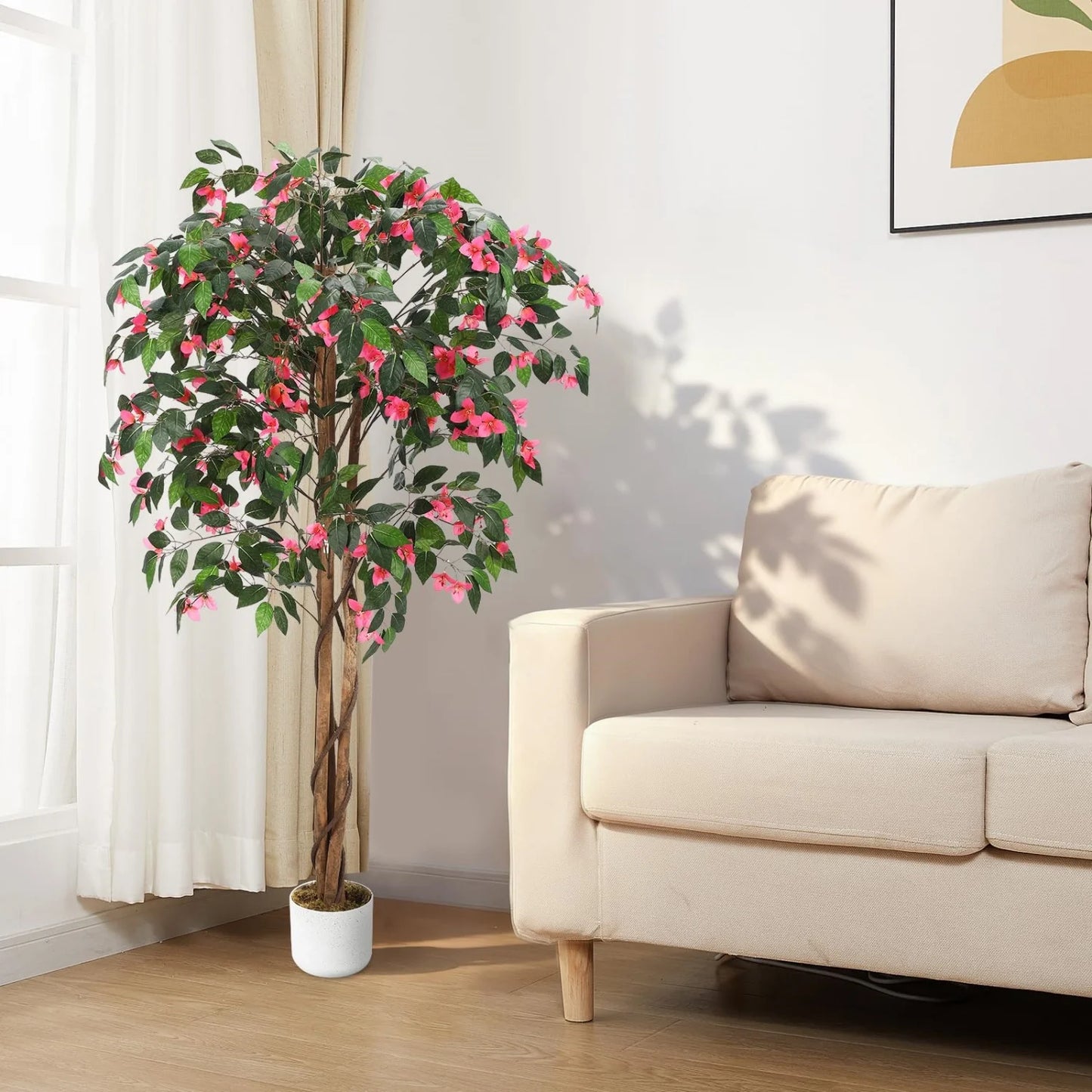 HiMISSCN Artificial Bougainvillea Tree in Pot