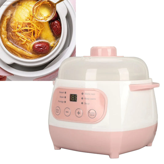 TOPINCN Ceramic Rice Cooker Stew Pot Anti Dry Burn Electric