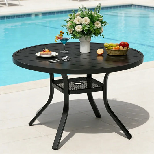 XMSJ Outdoor Dining Table Weather Resistant Patio Furniture