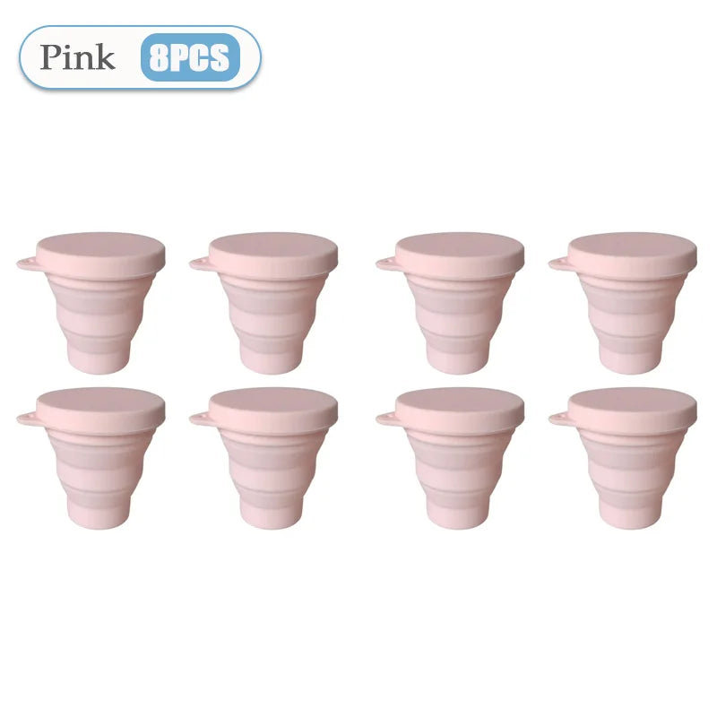 Silicone Folding Telescopic Cup With Lid For Tea And Coffee