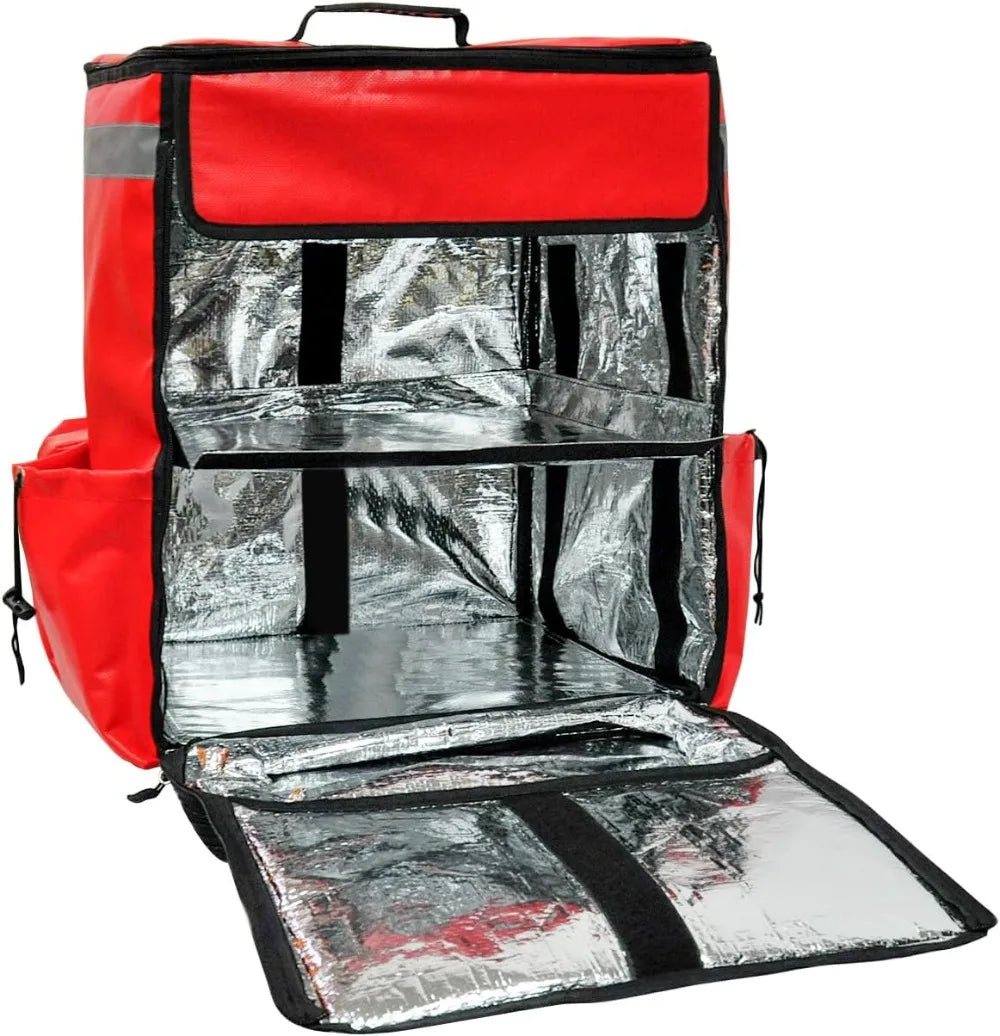 Insulated Food Delivery Backpack Expandable With Cup Holders Waterproof