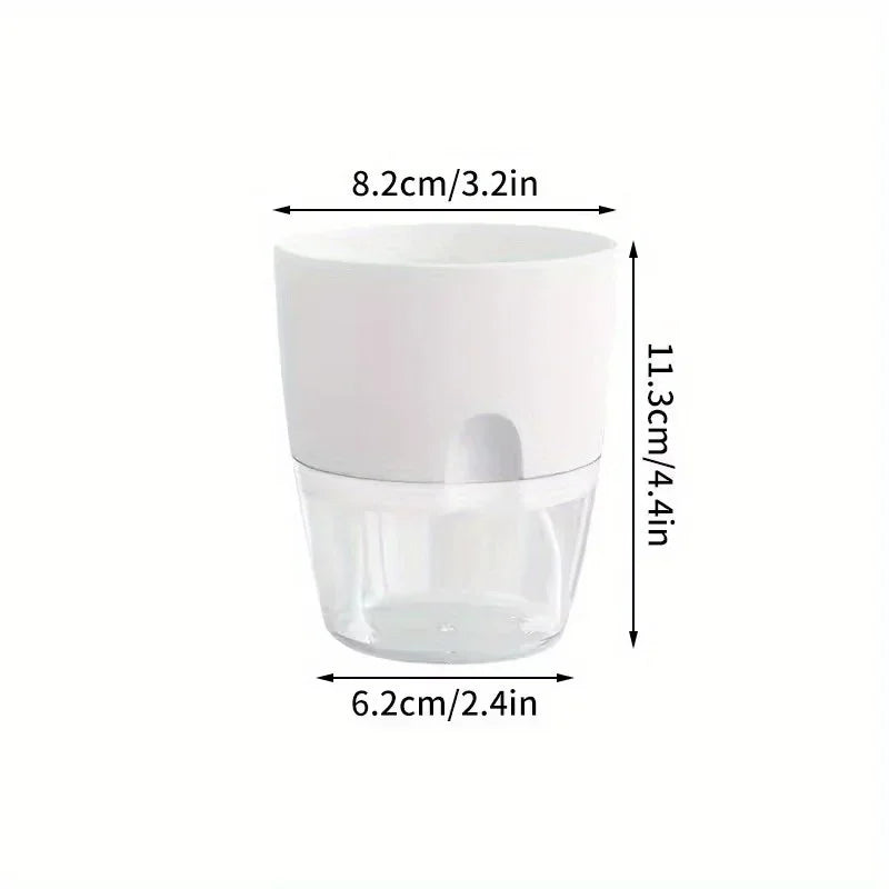 Self Watering Plastic Flower Pot Set Double Layer For Bonsai And Succulents