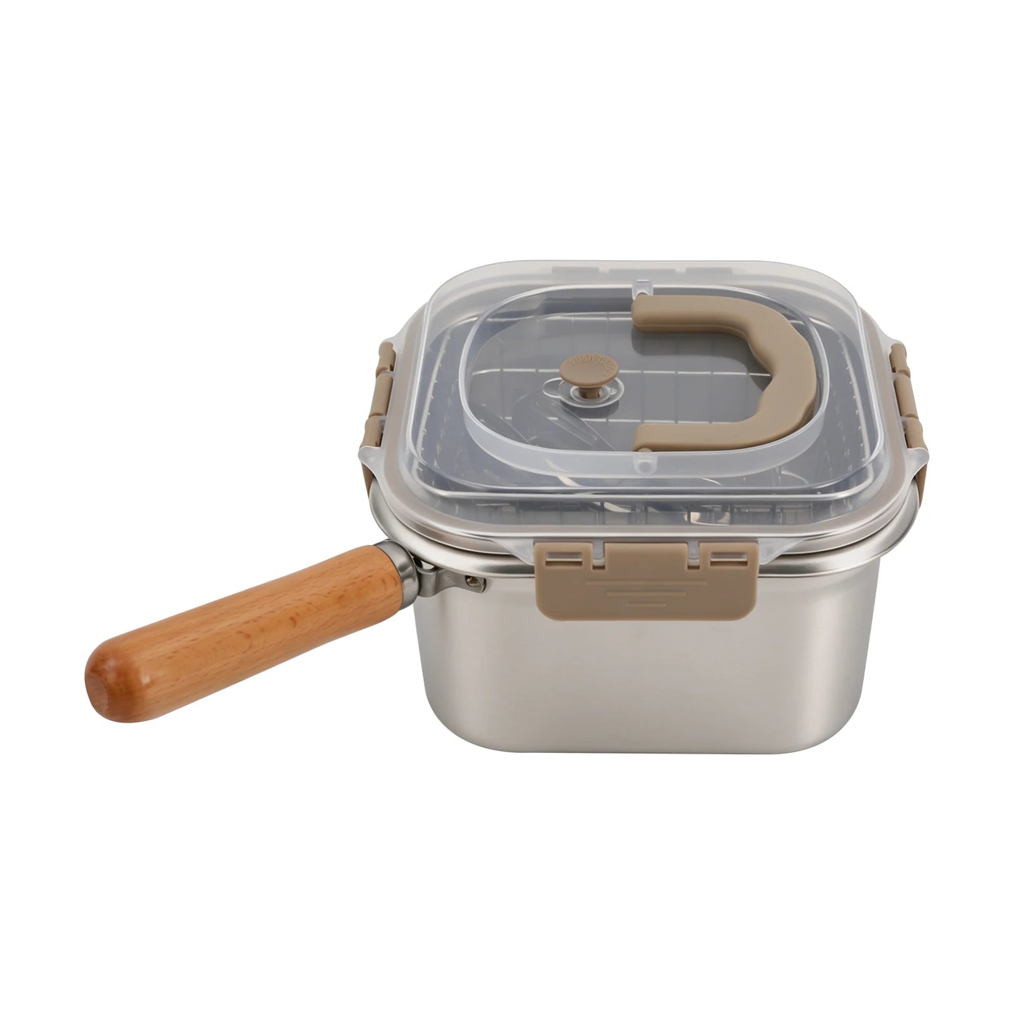 Stainless Steel Deep Fryer And Steamer Pot With Basket