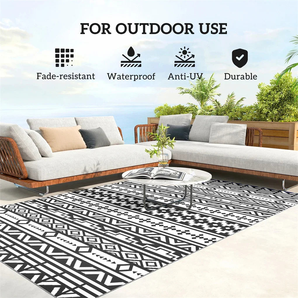 Waterproof Outdoor Rug For Camping Patio Deck And RV Use